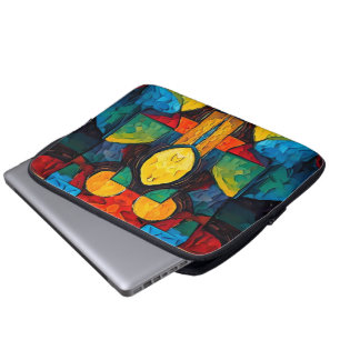 Lebendige Traumgeometrie – Kühne moderne abstrakte Laptopschutzhülle