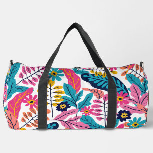 Lebendige tropische Blätter und exotische Botanik Duffle Bag