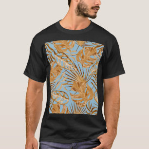 Lebendige tropische Blumen: Farbige Nahtlosigkeit. T-Shirt
