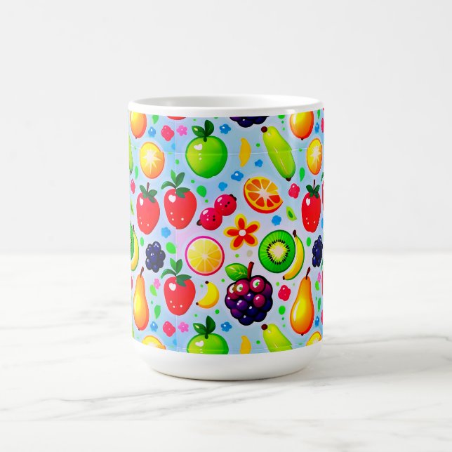 Lebendige tropische Früchte Kaffeetasse (Mittel)