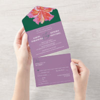 Lebendige tropische Hibiskus-Sommerhochzeit