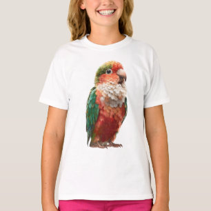 Lebendige tropische Papageien-Illustration Kinder T-Shirt