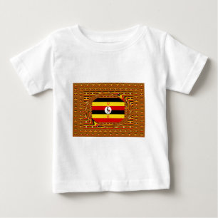 Lebendige Uganda-Flagge - Inspirierte Kunst Baby T-shirt