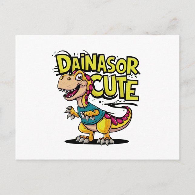 Lebendige und skurrile Vektorgrafik eines Kindes Postkarte (Vorderseite)