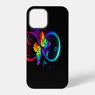 Lebendige Unendlichkeit mit Regenbogen-Schmetterli iPhone 12 Pro Hülle