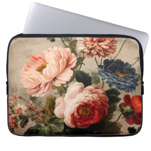 Lebendige Vintage-Blumenanordnung Laptopschutzhülle