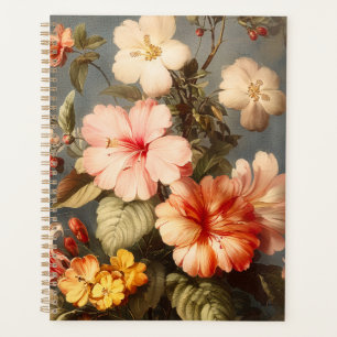 Lebendige Vintage-Blumenarrangement Planer