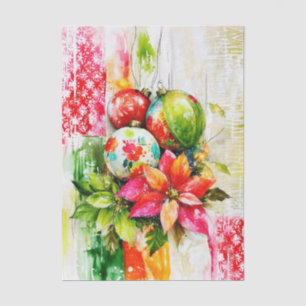 Lebendige Weihnachts-Dekoration in Mixed Media FP5 Seidenpapier