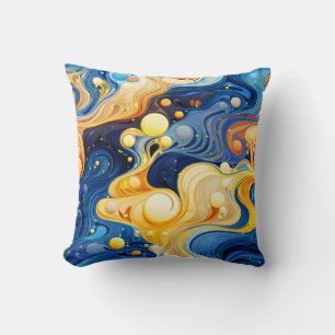 Lebendige wellige Design-Kunst Kissen