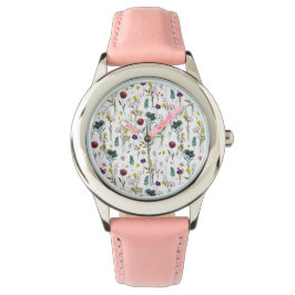 Lebendige Wildblume Armbanduhr
