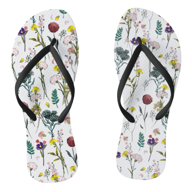 Lebendige Wildblume  Flip Flops (Fußbett)