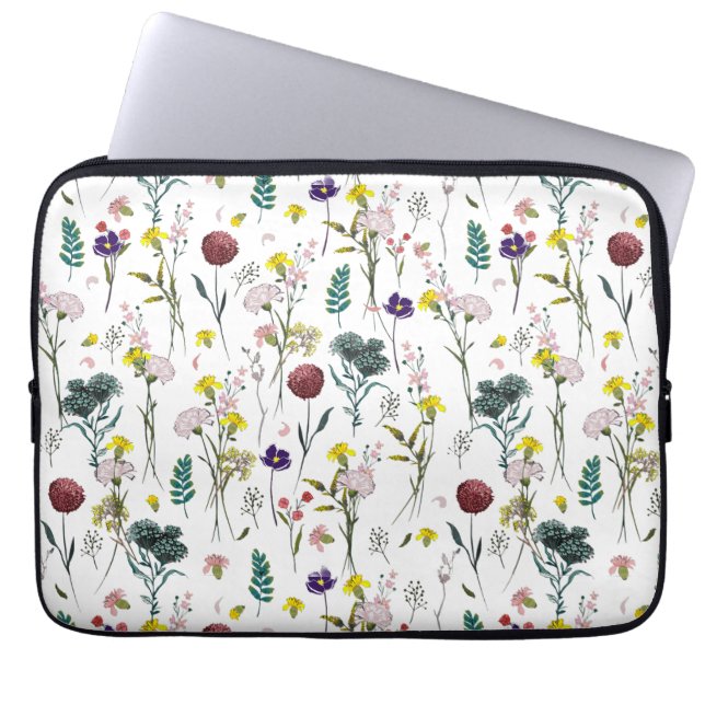 Lebendige Wildblume Laptopschutzhülle (Vorderseite)