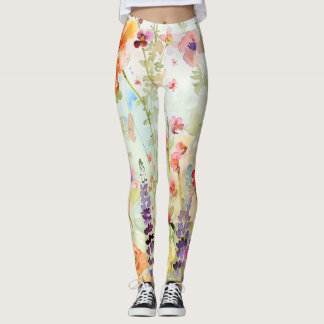 Lebendige Wildblume Leggings