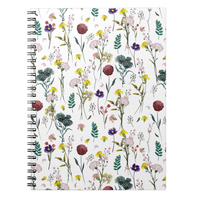 Lebendige Wildblume Notizblock (Vorderseite)