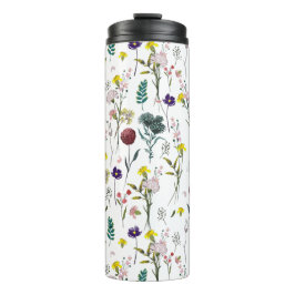 Lebendige Wildblume Thermosbecher