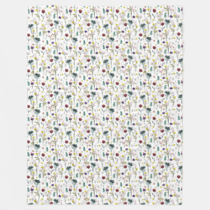 Lebendige Wildblumen-Fleece-Decke Fleecedecke