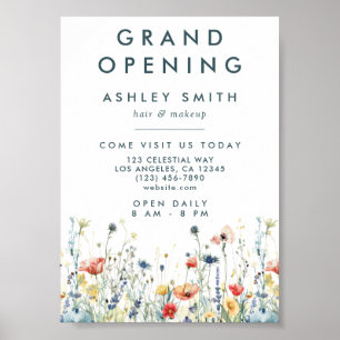 Lebendige Wildblumen Grand Opening Poster