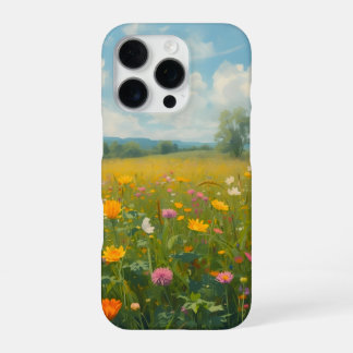 Lebendige Wildblumenwiese im Stil eines Ölgemäldes iPhone 16 Pro Hülle