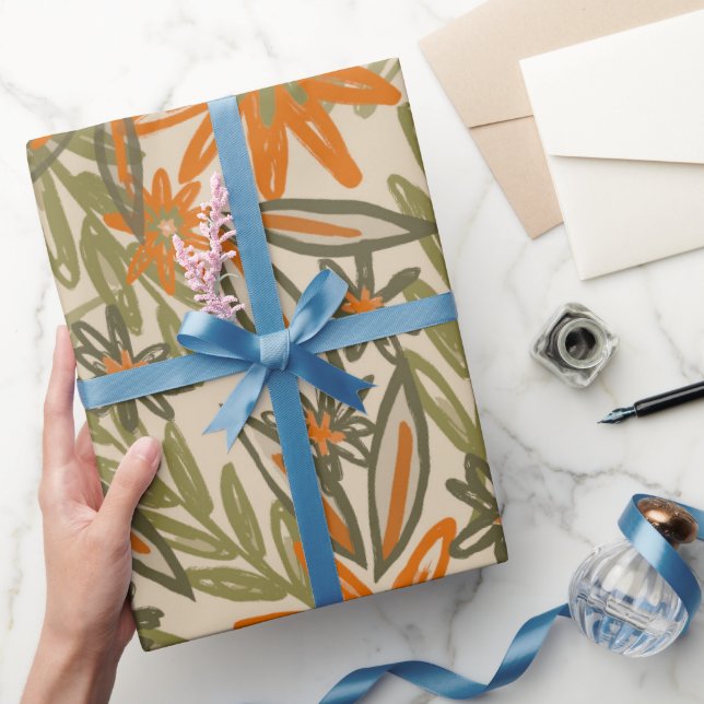 Lebendige Wilderness Garden Bloms farbenfrohe Blum Geschenkpapier (Schenken)