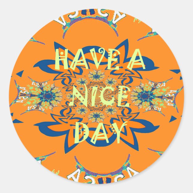 Lebendige Wünsche: Ein schönes Design für Kunstdru Runder Aufkleber (Vorderseite)