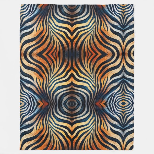Lebendige Zebradruck-Flanelldecke  Fleecedecke (Vorderseite)
