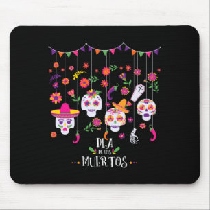 Lebendige Zucker Calavera Schädel Tag der Regierun Mousepad