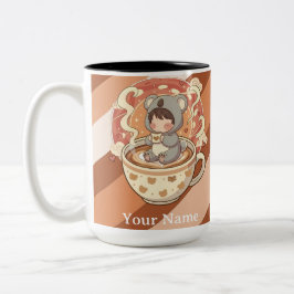 Lebendige zweifarbige Kawaii Chibi Koala Tasse