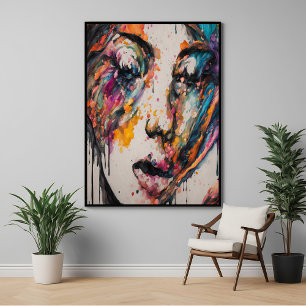 Lebendiger Abstrakter Expressionismus – Verliebte Poster