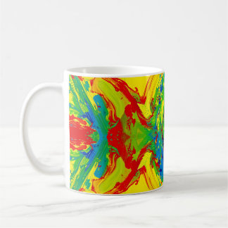 Lebendiger abstrakter Farb-Splash-Becher – Kühne K Kaffeetasse