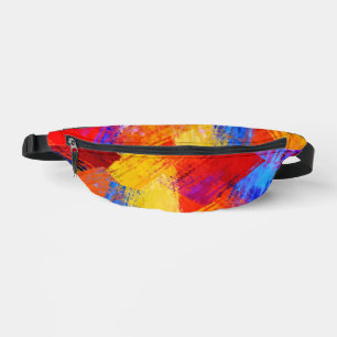 Lebendiger abstrakter Farbspritzer – Bunt Bauchtasche