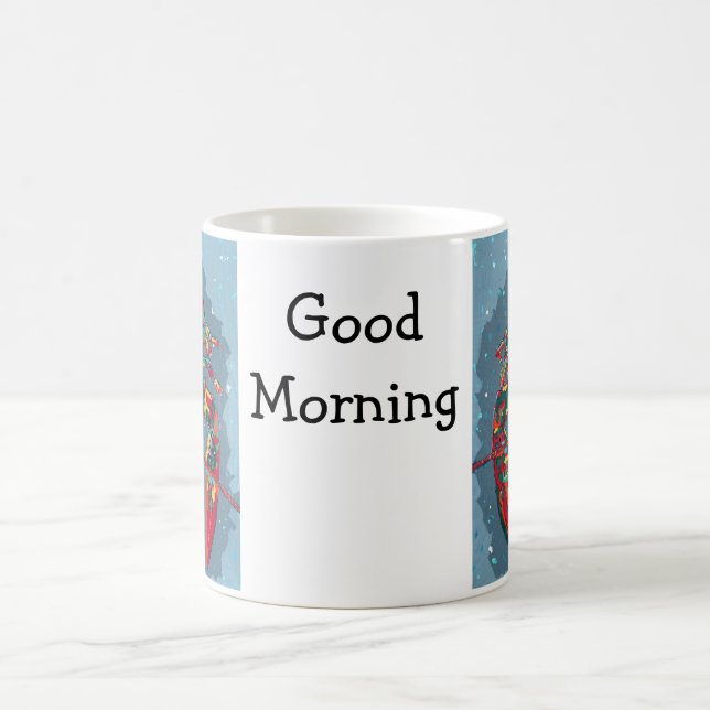 Lebendiger Abstrakter Hummer-Becher Kaffeetasse (Mittel)