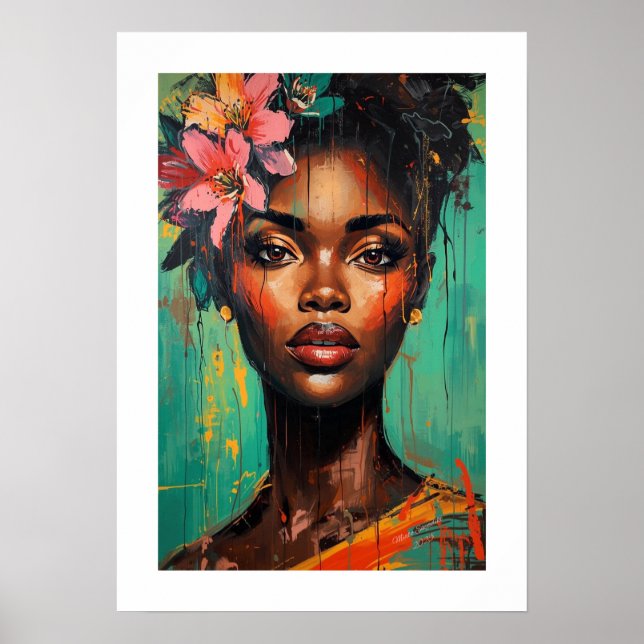 Lebendiger abstrakter Kunstprint  Poster (Vorne)