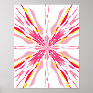 Lebendiger abstrakter Sternenexplosions-Geometrie- Poster
