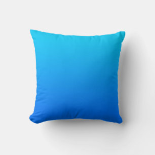 Lebendiger Aqua-Himmel-Blau-Verlauf Kissen
