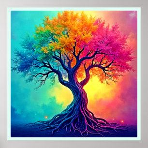Lebendiger Baum des Lebens: Wurzeln der Hoffnung Poster