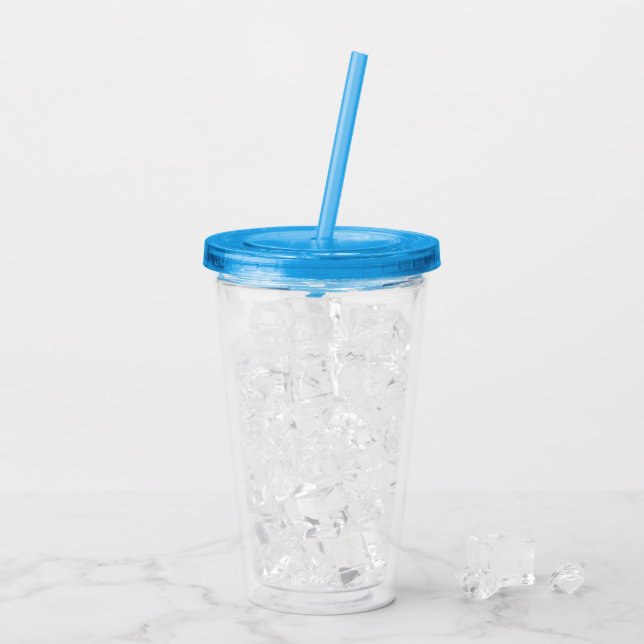 Lebendiger blauer 0,5 l Acryl-Trinkbecher Acryltrinkbecher (Rückseite Ice)