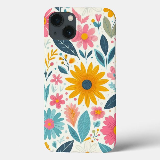 Lebendiger Blumengarten Case-Mate iPhone Hülle (Rückseite)