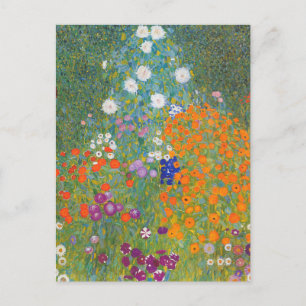 Lebendiger Blumengarten - Gustav Klimt Feiertagspostkarte