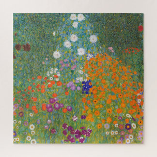 Lebendiger Blumengarten - Gustav Klimt Puzzle