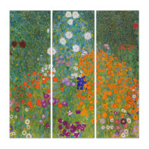 Lebendiger Blumengarten - Gustav Klimt