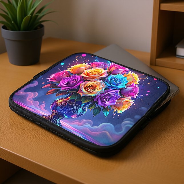 Lebendiger Blumenstrauß Laptopschutzhülle (Von Creator hochgeladen)