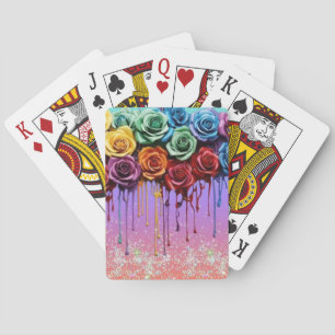 Lebendiger Blumenstrauß Spielkarten