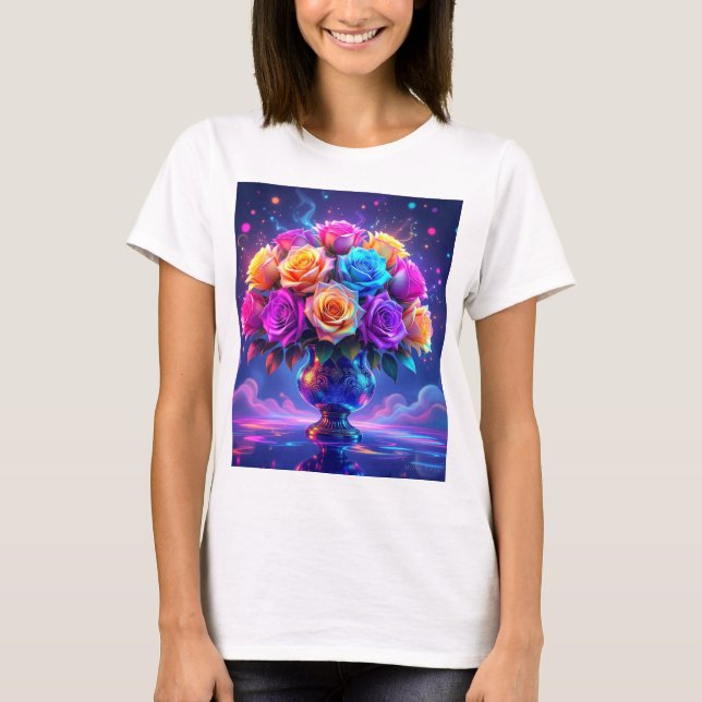 Lebendiger Blumenstrauß T-Shirt (Vorderseite)