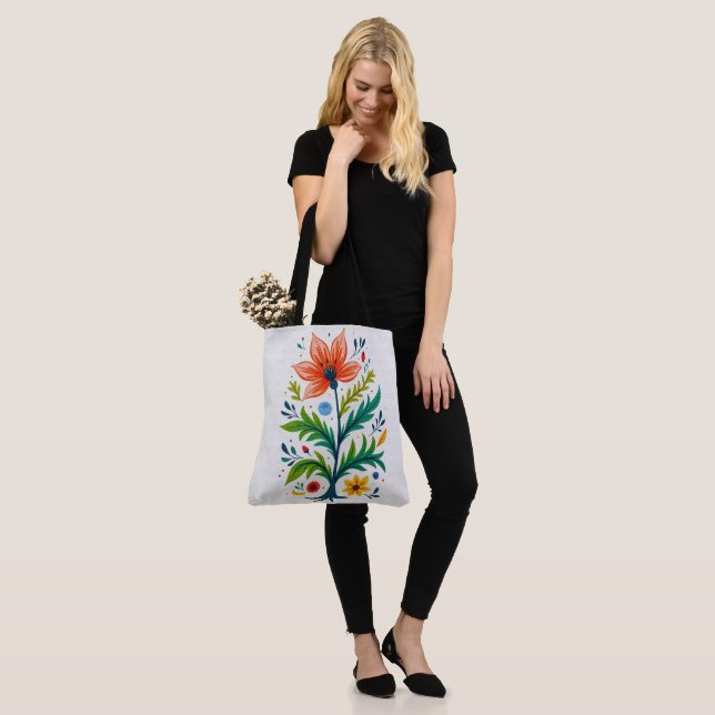 Lebendiger Boho-Blumenbaum-Volkskunst-Botanik (Am Model)