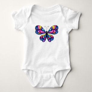 Lebendiger Bunter Schmetterling Baby Strampler