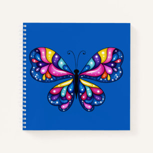 Lebendiger Bunter Schmetterling Notizbuch
