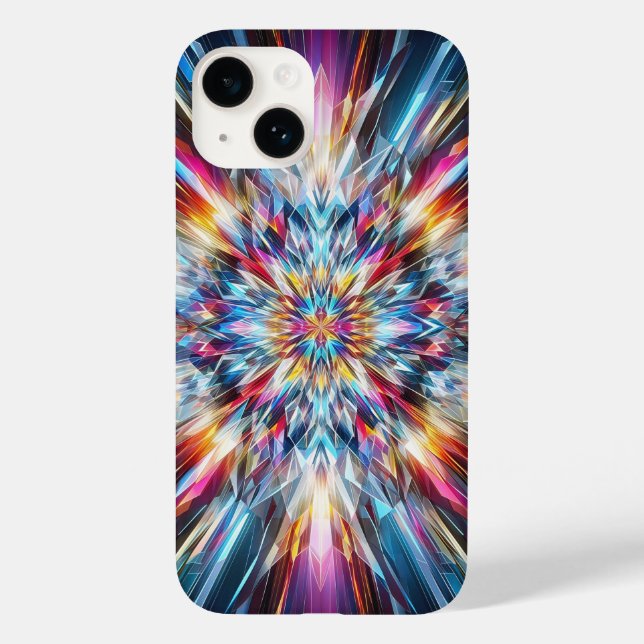 Lebendiger Crystal-Burst-Handyhülle Abstrakte Geom Case-Mate iPhone Hülle (Rückseite)
