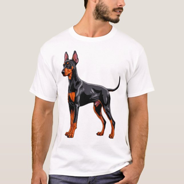 Lebendiger Dobermann T-Shirt (Vorderseite)