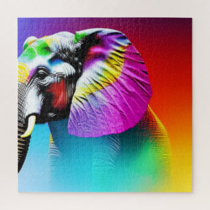 Lebendiger Elefant Puzzle