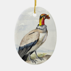 Lebendiger exotischer Königsgeier-Wandschmuck Keramik Ornament